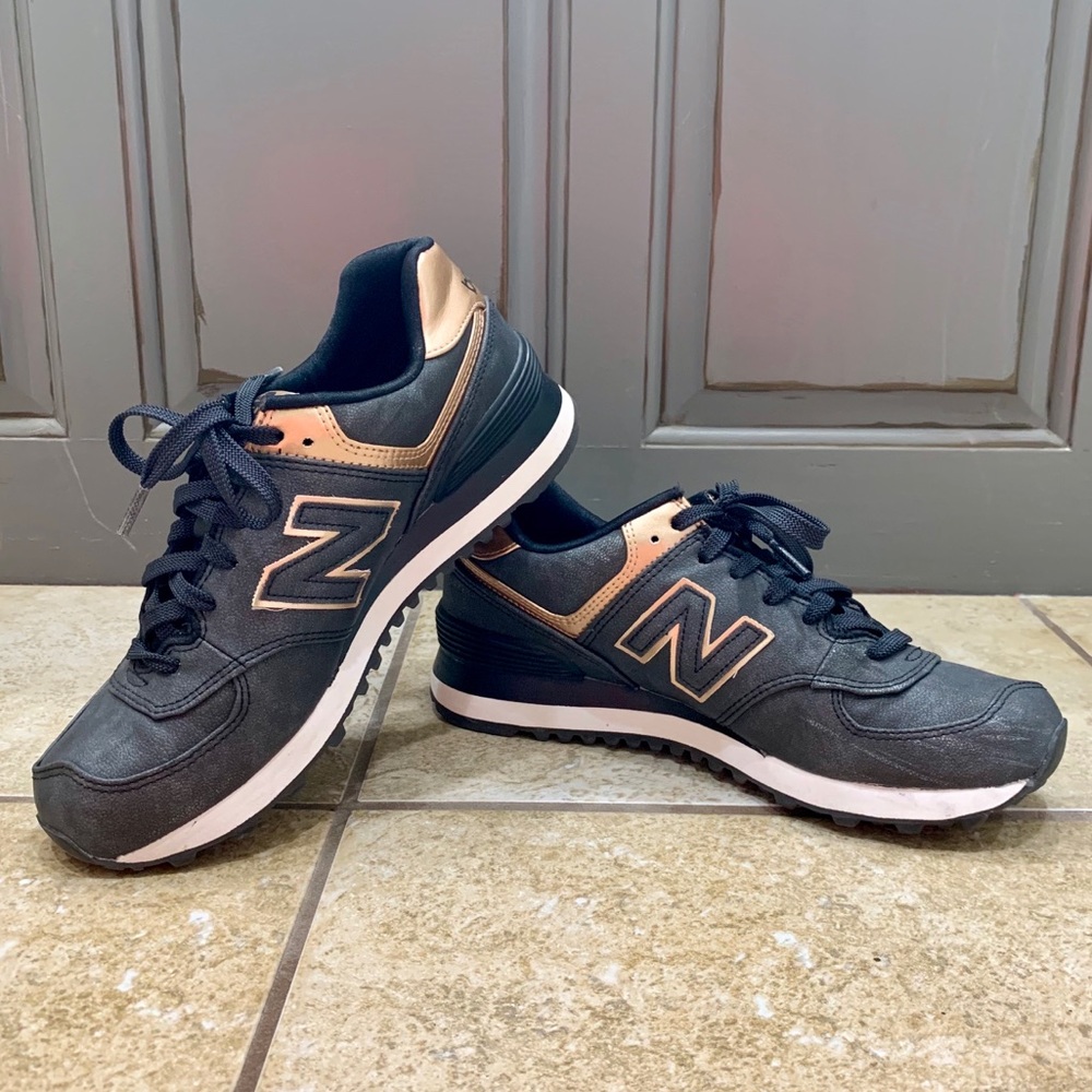 Black & Rose Gold New Balance Shoes